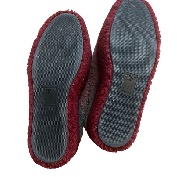 Fendi Shearling Platform Mules - Picture 5 of 5